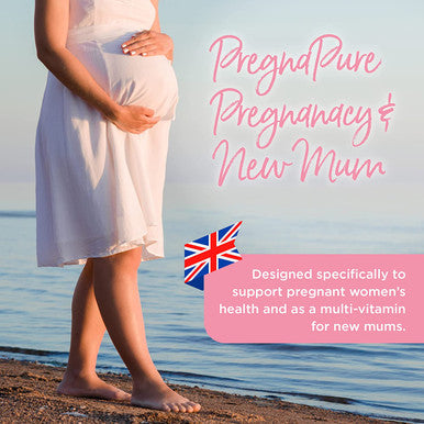 Healthspan PregnaPure Pregnancy & New Mum (1 Month Supply) | for Optimal Nutritional Support During and After Pregnancy | with Folic Acid, Vitamin D3, Iron, Calcium & a Vitamin B Complex