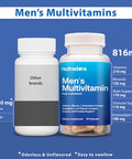 Multivitamin For Men - Daily Mens Multivitamins & Multiminerals Supplement For Vitality, Focus, & Performance, Mens Multi Vitamins A, C, D, E & B12, Zinc, Calcium, Magnesium & More Pack Of 1