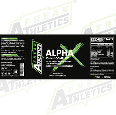 Alpha X Booster for Men - Supplements for Men 180 Capsules - 10 Powerful Active Ingredients & Vitamins Including KSM-66 Ashwagandha, Zinc, Maca Root Extract, Fenugreek - Made in The UK
