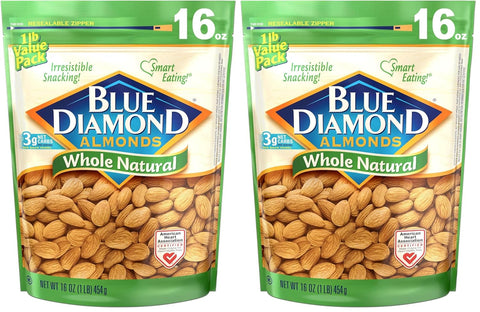 Blue Diamond Almonds Honey Roasted Snack Almonds, Party Salty Snack, Plant-Based Protein and Fiber, After School Snacks, Events, Holidays and Lunch, 16Oz, 1 Pound (Pack of 1)