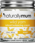 Naturallymum NaturallyMum - Wild Yam Cream for Hormone Balance for Women [Natural] - Support for Womens Perimenopause & Menopause - Wild Yam Balancing Cream - Wild Yam Hormone Cream for Women - Honey - Made in UK