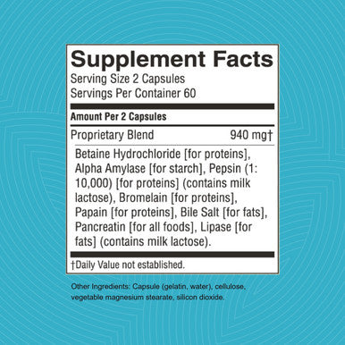 Nature'S Sunshine Digestive Enzymes - Powerful Proprietary Blend For Digestive Health To Break Down Fats, Carbs, Protein - 60 Ser