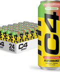 C4 Performance Energy Drink, Cherry Popsicle, Zero Sugar Carbonated Preworkout Energy, 200mg Caffeine with Beta Alanine, 16 Fl Oz (12 Pack)