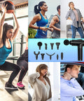 Massage Gun Deep Tissue, Handheld Electric Muscle Massager, High Intensity Percussion Massage Device For Pain Relief With 9 Attachments & 30 Speed(Black)
