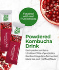 Feel Good Superfoods Feelgood Superfoods Kombucha Iced Tea Packets Delicious Pomegranate Flavored Refreshing Instant Kombucha Powder Fizzy Drink Probiotic Supplement For Gut Health 14 Pack