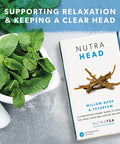 Nutra Tea NUTRAHEAD - Migraine Relief Tea | Headache Relief Tea - For Migraine & Tension Headache Relief - Includes Feverfew Willow Bark & Rhodiola - 20 Enveloped Tea Bags - by - Herbal Tea