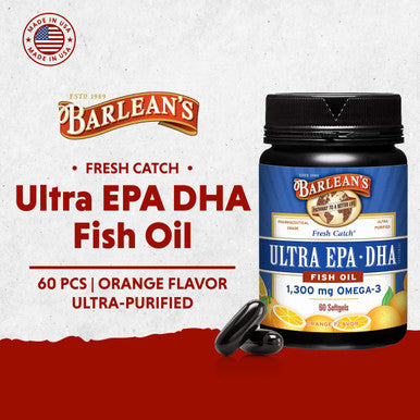 Barlean's - Fresh Catch Fish Oil Supplement Omega-3 EPA/DHA Orange Flavor 250 Softgels
