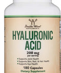 Hyaluronic Acid Supplement 180 Capsules Enhances Effects of Hyaluronic Acid Serum for Face 200mg Per Serving for Skin and Face Aging Support by Double Wood Supplements Acido Hialuronico