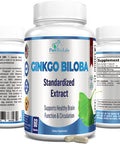 YUMMYVITE Ginkgo Biloba Capsules - Supports Brain Function, Memory Support & Circulation, Extra Strength Standardized Extract - 60 Capsules