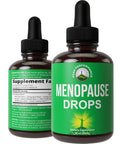Menopause Supplements 7-In-1 Liquid Drops. 7 Herbal Ingredients For Hot Flashes Menopause Relief. Vegan, Zero Sugar Support