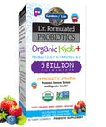 Garden of Life Dr. Formulated Probiotics For Kids Organic Kids+ - Berry Cherry 5 Billion Cfu Chewable Probiotic Plus Vitamin C And D Dairy Free Immune Digestive Health Supplement 30 Chewables