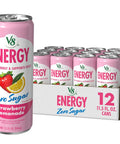 V8 Energy Strawberry Banana Juice Energy Drink, 8 fl oz Can (24 Pack)