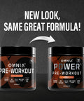 OMNIA Power Pre Workout Powder - Energy Drink with Creatine Monohydrate, Beta Alanine, Caffeine and Citrulline, Physical Performance for Gym or Sports, 40 Servings - Tropical Punch Surge