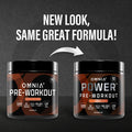 OMNIA Power Pre Workout Powder - Energy Drink with Creatine Monohydrate, Beta Alanine, Caffeine and Citrulline, Physical Performance for Gym or Sports, 40 Servings - Tropical Punch Surge