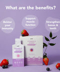 Zooki 3000iu Liposomal Vitamin D3 + K2 Liquid Sachets | 4X Higher Absorption Clinically Proven | Ultimate Immunity Bones Muscles Support | Vegan | (Mixed Berry Flavour