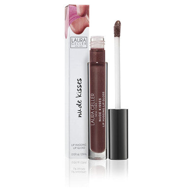 LAURA GELLER NEW YORK Nude Kisses Lip Hugging Lip Gloss - Non-Sticky Finish, Ultra Creamy, High Shine Lip Moisturizer with Vitamin E and Shea Butter, Cocoa Beach