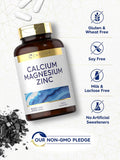 Carlyle Calcium Magnesium Zinc | 300 Caplets | Vegetarian Non-GMO Gluten Supplement