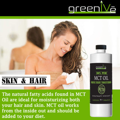 Greenive - Mct Oil - 100% Pure Medium Chain Triglycerides - (16 Ounce)