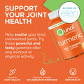 Turmeric Gummies Qunol Gummy with 500mg Turmeric Curcumin Joint Support Supplement Ultra High Absorption Tumeric Curcumin Vegan Gluten Free 2 Month Supply 60 Count Pack of 2