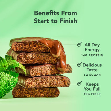 ALOHA Organic Plant Based Protein Bars Chocolate Mint 1.98 Oz (Pack of 12)