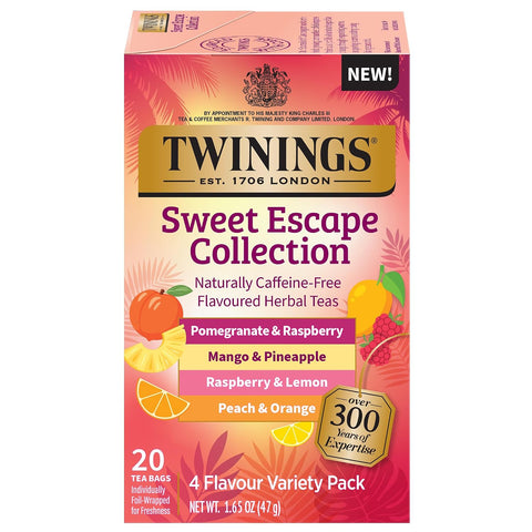 Twinings Lemon & Ginger, Caffeine-Free Herbal Tea Bags, 100 CT Box (1 Pack) | Spicy & Tangy, Ginger, Lemon Peel, Lemongrass, Blackberry Leaves, Soothe Digestion, 100 Foil Lined Individually Wrapped Bags