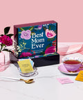 Thoughtfully Gourmet Best Mom Ever Tea Set Tea Sampler Includes 6 Flavors of Tea with Inspirational Quotes Great s for Mom Set of 90