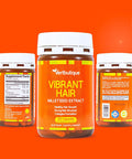 Vibrant Hair - For Natural Growth, Strenght,Shine- Hair Growth Product For Men & Women -Supplement With Millet Seed, Vitamin C, Biotin, Zinc, Pantothenic Acid -120 Easy Swallow Capsules.