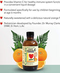 CHILDLIFE ESSENTIALS Liquid Vitamin C - Immune Support, Vitamin C Liquid, All-Natural, Gluten-Free, Allergen Free, Non-GMO, High in Antioxidants - Orange Flavor, 4 Ounce Bottle (Pack of 3)