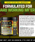 Axe & Sledge Hwmf High Stim Pre-Workout Powder 400Mg Caffeine Pre-Workout For Men & Women With Citrulline Beta Alanine & Alpha Gpc - Energy Pump & Focus 20/40 Servings Sour Citrus Punch