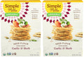 Simple Mills Organic Seed Crackers, Original, Gluten Free, Flax Seed, Sunflower Seeds, Corn Free, Low-Calorie Snacks, Plant Based, Nutrient Dense, 4.25oz, 3 Count