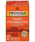 Twinings Lemon & Ginger, Caffeine-Free Herbal Tea Bags, 100 CT Box (1 Pack) | Spicy & Tangy, Ginger, Lemon Peel, Lemongrass, Blackberry Leaves, Soothe Digestion, 100 Foil Lined Individually Wrapped Bags