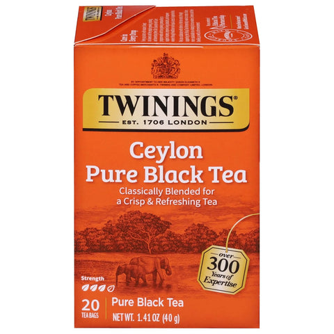 Twinings Lemon & Ginger, Caffeine-Free Herbal Tea Bags, 100 CT Box (1 Pack) | Spicy & Tangy, Ginger, Lemon Peel, Lemongrass, Blackberry Leaves, Soothe Digestion, 100 Foil Lined Individually Wrapped Bags