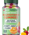 Yuve Vegan Multivitamin Gummies For Men And Women - Daily Energy, Strength, Immunity - Vitamin A, C, B3, B6, B12, Biotin & Zinc - Delicious Chewable Supplement - Non-Gmo, Gluten & Gelatin-Free - 60Ct