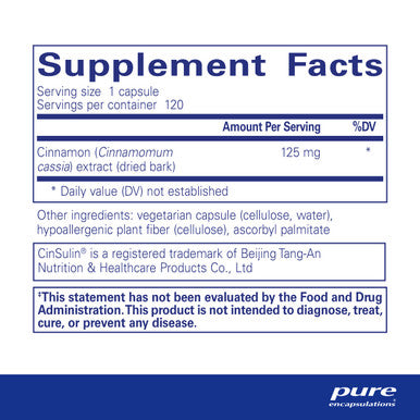 Pure Encapsulations Cinnamon WS 120 vcaps