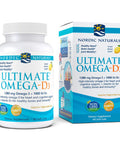 Nordic Naturals Ultimate Omega-D3, Lemon Flavor - 1280 mg Omega-3 + 1000 IU Vitamin D3 - 60 Soft Gels