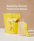 Cure Hydrating Electrolyte Mix | Electrolyte Powder for Dehydration Relief | Made with Coconut Water | No Added Sugar | Vegan | Paleo Friendly | Lemon + Berry Pomegranate Bundle | 28 Packets