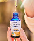 NativePath D3K2 Tincture - 1000IU Vitamin D3 and Vitamin K2 Supplement with Organic MCT Oil - 1 Fluid Ounce - Rapid Bioavailability Multi-Vitamin for Bone Strength and Total Body Wellness 30 Servings