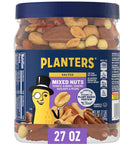 PLANTERS Deluxe Unsalted Mixed Nuts, Plant Based Protein, 34.5 Oz (1 Ct) | Mixed Nuts: Cashews, Almonds, Hazelnuts, Pecans, Pistachios. Snacks for Adults. Resealable Jar. Party Snack