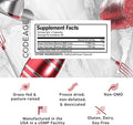 Codeage Grass Fed Beef Heart Supplement - ze Dried Non-Defatted Desiccated Beef Heart Glandular Supplements - Bovine Meat & Liver Pills - Beef Vitamins for Heart - Non-GMO -180 Capsules