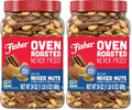 Fisher Oven Roasted Never Fried Mixed Nuts with Peanuts, 24 Ounces | Pack Of 1, Peanuts, Almonds, Cashews, Pistachios, Pecans, Trail Mix, Healthy Snacks For Adults, Made With Sea Salt