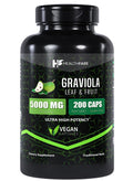 Healthfare Graviola Capsules 5000Mg Leaf & Fruit Extract | 200 Capsules | High Potency | Soursop Capsules | Made In The Usa (200 Count (Pack Of 2)