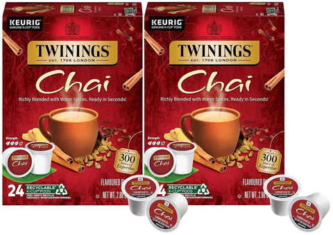 Twinings Sleep Herbal Tea K-Cup Pods for Keurig, 24 CT Box (Pack of 1) | Formerly Nightly Calm, Relaxing Camomile, Spearmint & Lemongrass, Caffeine-Free, For Single-Serve Brewers, Enjoy Hot or Iced