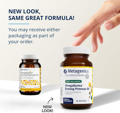 Metagenics OmegaGenics Evening Primrose Oil - Supports Prostaglandin Metabolism & Cellular Health - Gamma-Linolenic Acid (GLA) Supplement - Non-GMO & Gluten- - 90 Softgels
