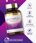 Carlyle B-Complex Vitamin with B12 | 300 Tablets | High Potency Formula | Vegetarian and Non-GMO Supplement