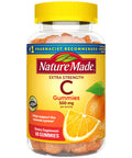 Nature Made Extra Strength Vitamin C Gummies 500Mg 60 Count For Immune Support Antioxidant Support Collagen Support For Skin Health Tangerine