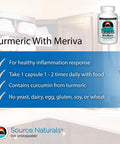 Turmeric with Meriva 500mg For Healthy Inflammatory Response - 120 Capsules