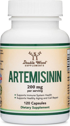 Artemisinin Sweet WormwoodArtemisia Annua 200mg Per Serving 120 Capsules Two Month Supply Vegan Safe NonGMO Gluten Manufactured in The USA by Double Wood Supplements