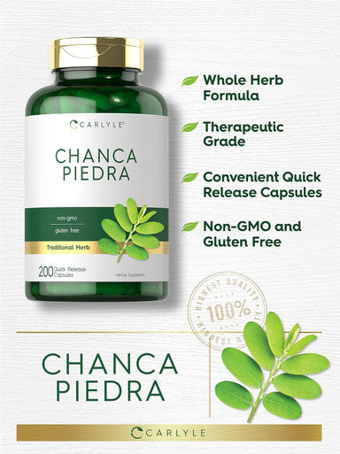 Carlyle Chanca Piedra | 200 Capsules | Non-GMO and Gluten Traditional Herb Formula
