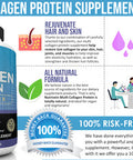Nutrivein Multi Collagen Pills 2250mg - 180 Collagen Capsules - Type I, II, III, V, X - Anti-Aging, Healthy Joints, Hair, Skin, Bones, Nails, Hydrolyzed Protein Collagen Peptides for Woman and Men
