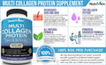 Nutrivein Multi Collagen Pills 2250mg - 180 Collagen Capsules - Type I, II, III, V, X - Anti-Aging, Healthy Joints, Hair, Skin, Bones, Nails, Hydrolyzed Protein Collagen Peptides for Woman and Men